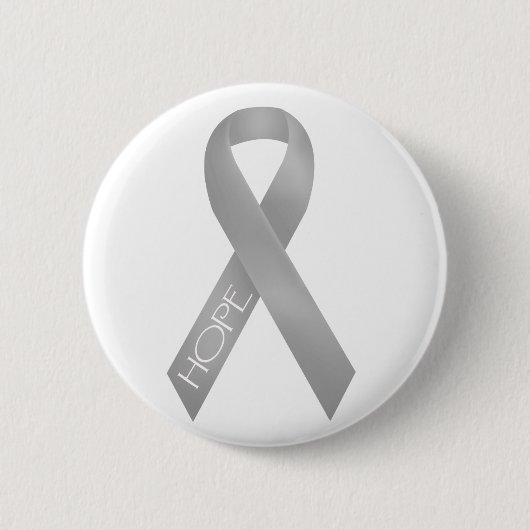 Gray Ribbon Ronde Button 5,7 Cm (Voorkant)