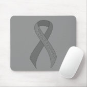 Gray Ribbon Support Awareness Muismat (Met muis)