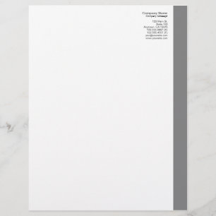 Gray Right Sidebar Letterhead Briefhoofd