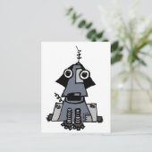 Gray Robot Dog Briefkaart (Staand voorkant)
