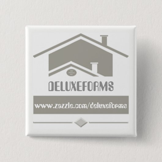 Gray Roof Vierkante Button 5,1 Cm (Voorkant)