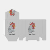 Gray Rooster's kop Bedankdoosjes (Uitgevouwen)