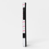 Gray & rose Chevron Monogram iPhone 5 Coque (Dos/Gauche)