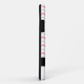 Gray & rose Chevron Monogram iPhone 5 Coque (Dos/Droite)