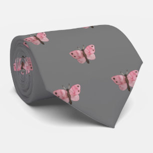 Gray Roze Butterfly Weddenschap Professional Stropdas