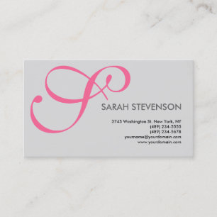Gray Roze Monogram Professional Visitekaartje