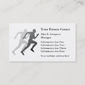Gray Runner Fitness Business Sjabloon Visitekaartje (Voorkant)