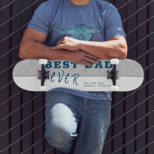 Gray Rustic Best Pap Ever Typography Vader Day Skateboard