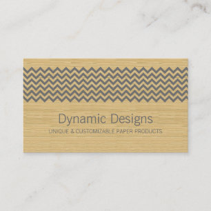 Gray Rustic Chevron Visitekaartje