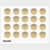 Gray Rustic Chevron Wedding Stickers (Vel)