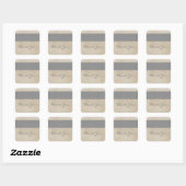 Gray Rustic Damask Dank je Stickers (Vel)