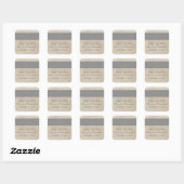 Gray Rustic Damask Enregistrer Stickers Date (Feuille)
