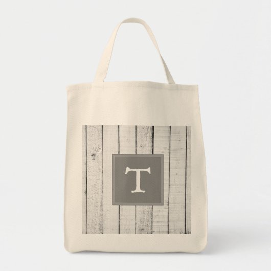 Gray Rustic Monogram Canvas tas (Voorkant)
