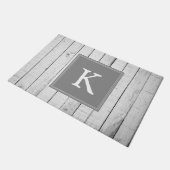 Gray Rustic Monogram Doormat Deurmat (Schuin)