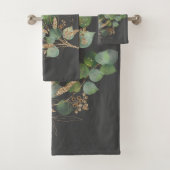 GRAY SAGE EUCALYPTUS BATHROOM TOWEL SET BAD HANDDOEK (Insitu)