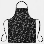 Gray Saxophone Music Note Pattern Schort (Voorkant)