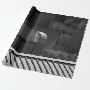 GRAY SCHALE FOTO VAN EEN TREIN CADEAUPAPIER