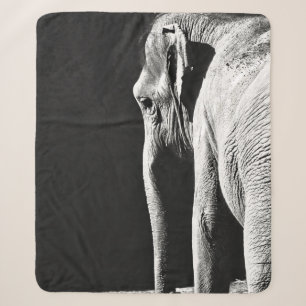 GRAY SCHALE FOTO VAN ELEPHANT SHERPA DEKEN
