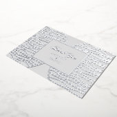 Gray Script Gray Pearl Silver Foil Hartelijk dank Folie Uitnodiging (Gedraaid)