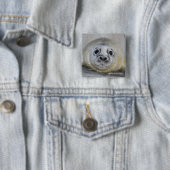 Gray Seal Pup Vierkante Button 5,1 Cm (In situ)