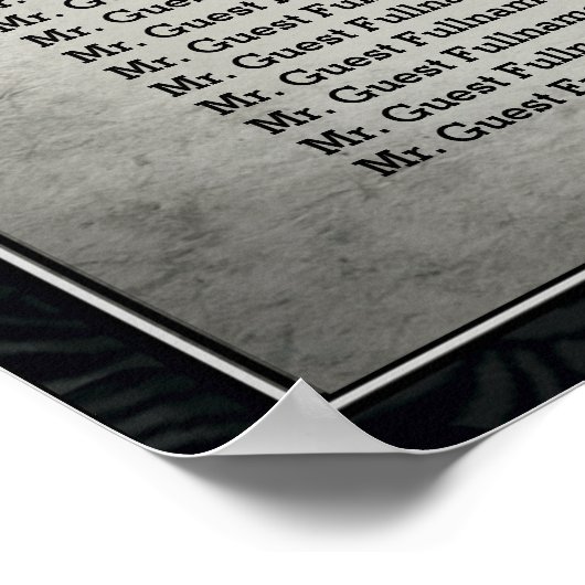 Gray Seating Chart Poster (Hoek)