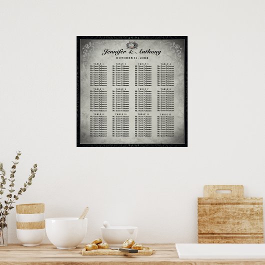 Gray Seating Chart Poster (Keuken)