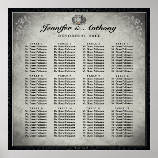 Gray Seating Chart Poster