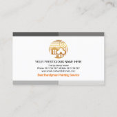 Gray Shade Border Handyman Painter Roller Brush Visitekaartje (Achterkant)