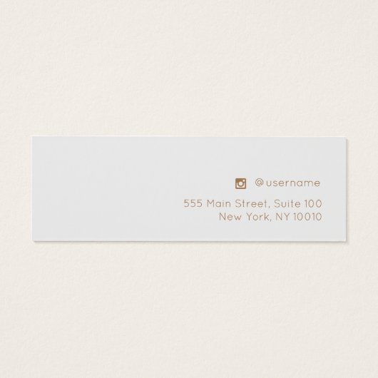 Gray Signature Script Stud Earring Display Kaart (Achterkant)