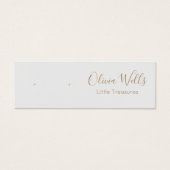 Gray Signature Script Stud Earring Display Kaart (Voorkant)