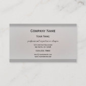 Gray Silver Floral Professional Visitekaartje (Achterkant)