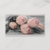 Gray Silver Floral Professional Visitekaartje (Voorkant)