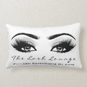 Gray Silver Glitter Spa Makeup Lashes Beauty Kussen