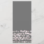 Gray Silver Stippen Elegant Glam Weddenemkaart Menu (Achterkant)