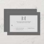 Gray Simple Torah Bar Mitzvah RSVP (Voorkant / Achterkant)