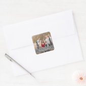 Gray Simply Chic Holiday Foto Stickers (Envelop)