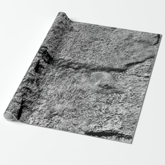 Gray Slate Rock Surface Cadeaupapier (Uitgerold)