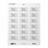 Gray Snowflakes Return Address Labels (Full Sheet)