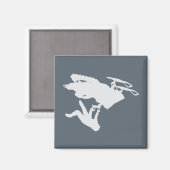 Gray Snowmobiler Magneet (Voorkant / Achterkant)