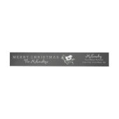 Gray Solls Chalkboard Holiday Wraparound Étiquette (Individuel)