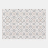 Gray Spanish Tile Pattern Inpakpapier Vel (Voorkant 3)