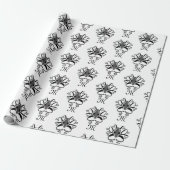 Gray Squid Monogram Cadeaupapier (Uitgerold)