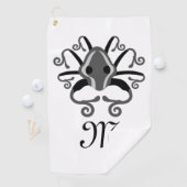 Gray Squid Monogram Golfhanddoek (Insitu)