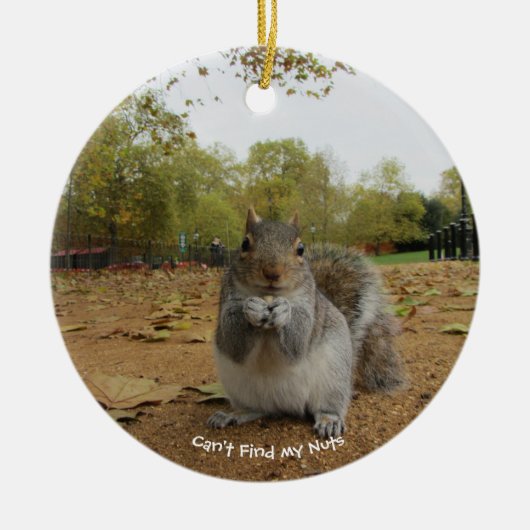 Gray Squirrel Hyde Park. Decoratie keramische bome (Voorkant)