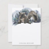 Gray Squirrel Waterverf Scenery Note Card Notitiekaartje (Voorkant)