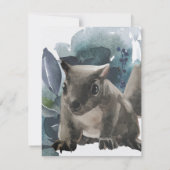 Gray Squirrel Waterverf Scenery Note Card Notitiekaartje (Achterkant)