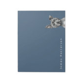 Gray Stalky Pit Bull Dog Tekening Notitieblok (Gedraaid)