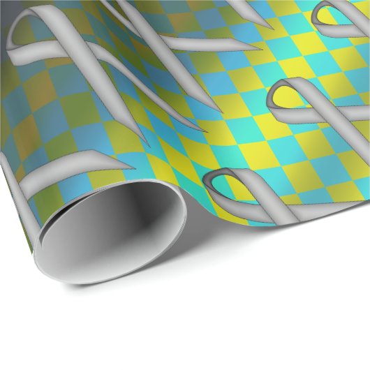 Gray Standard Ribbon Pattern door Kenneth Yoncich Cadeaupapier (Rol Hoek)