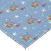 Gray Star Blue Red Robin Wreate Kerstmis Tafelkleed (Gekanteld)