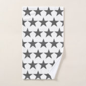 Gray Star Stars Pattern Bath Towelset Bad Handdoek (Handdoek)